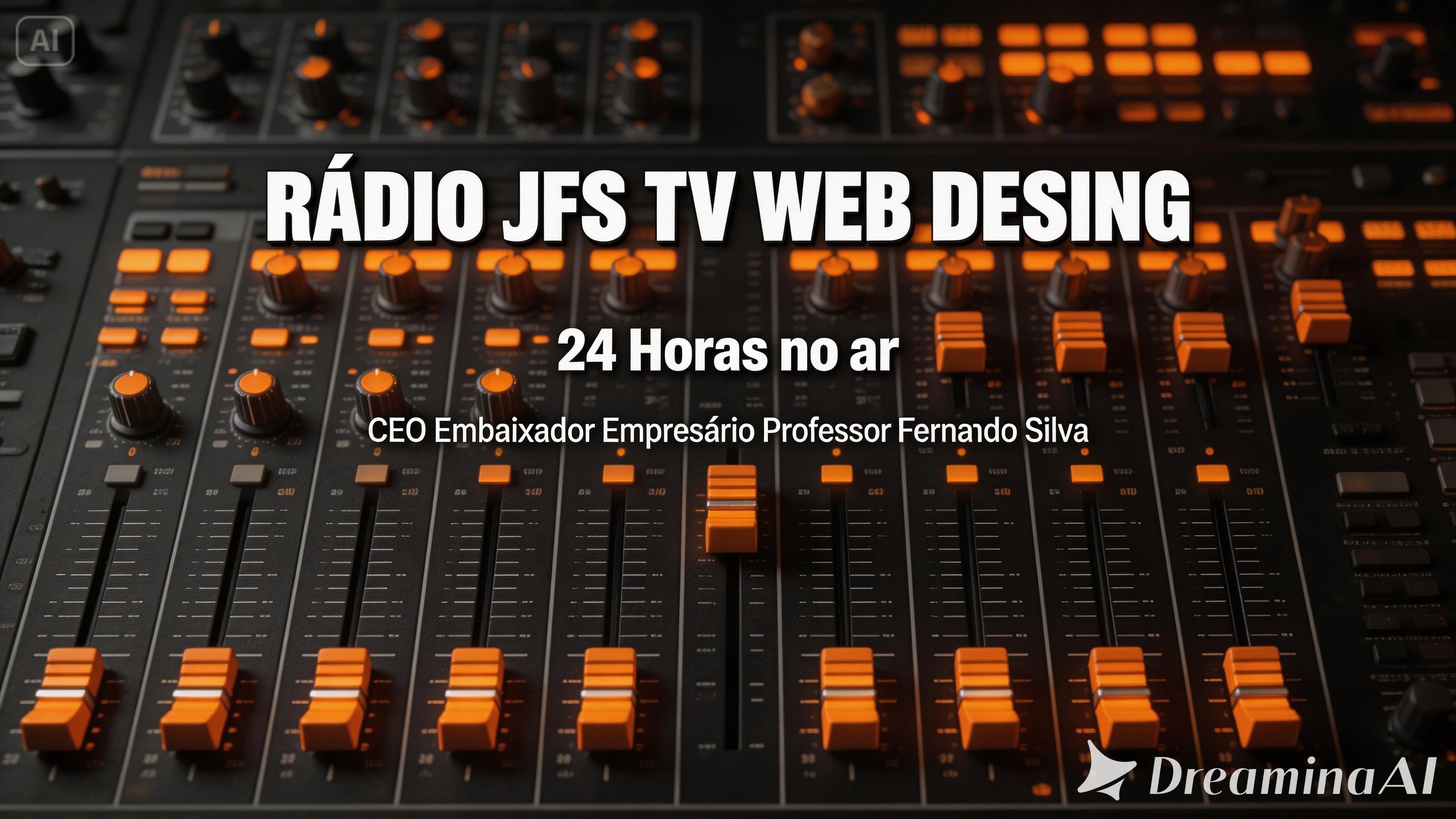 dreamina-2026-02-28-7195-Fundo com mesa de mixagem de áudio vista....jpeg