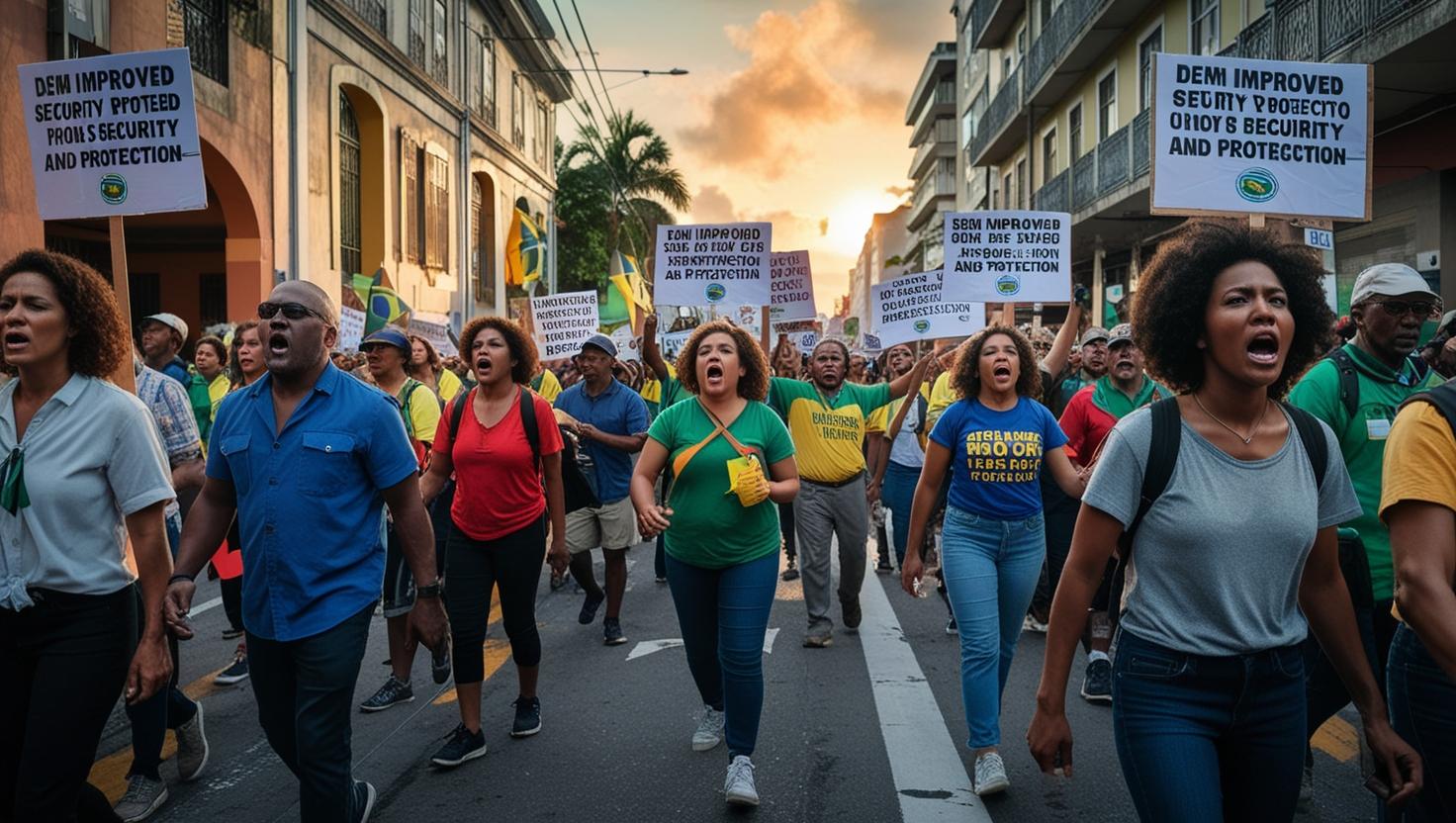 Criar uma imagem 1080 x 1920 Pelo Som e gritos nas ruas da comunidades de Recife prdindo segurança e proteção urgente..jpg